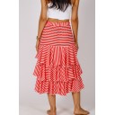 ÇİZGİLİ FIRFIRLI ETEK BOHO LOVES ELİF MISIRLI